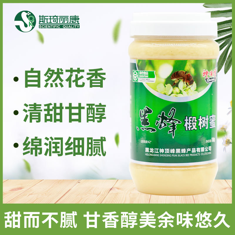 神顶峰黑蜂椴树蜜1000g（白盖）